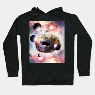 Cosmic Space Galaxy Bearded Dragon Lizard Face Hoodie